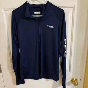 Columbia Women's M Navy 1/4 Zip Pullover Fleece Tech Layer Gorpcore Hiking